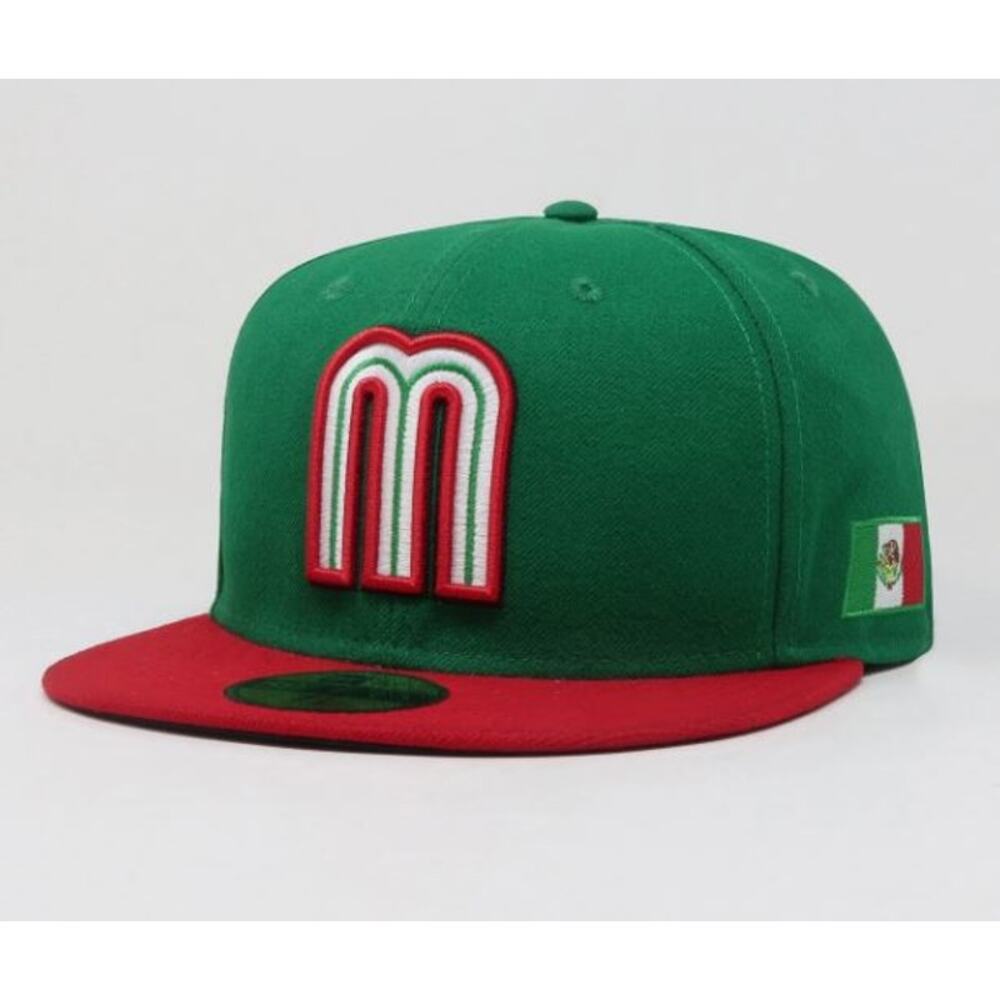 New Era 59Fifty Men Mexico World Baseball Classic 2009 Green Red Hat